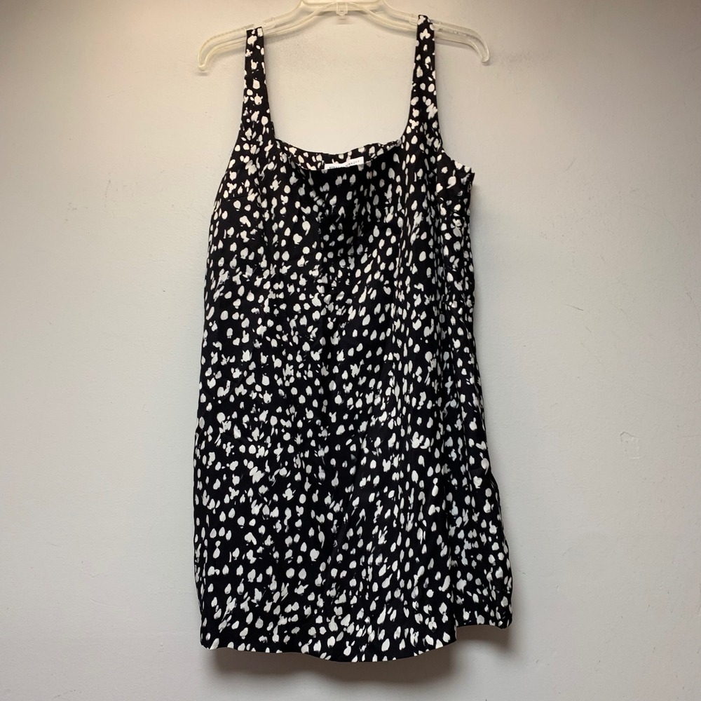 Rebecca Minkoff Dress Womens 12 Black White Excellent Abstract Splatter Shift